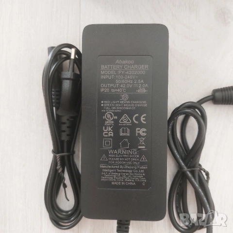 Ново Зарядно 42V 2A за Електрически Велосипед E-Bike (5-пина DIN) Phylion / Joycube, снимка 3 - Друга електроника - 54933997