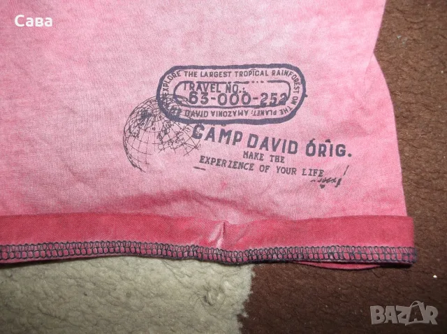 Тениски CAMP DAVID  мъжки,ХЛ-2ХЛ  /синя,розова,черна/, снимка 9 - Тениски - 55343168