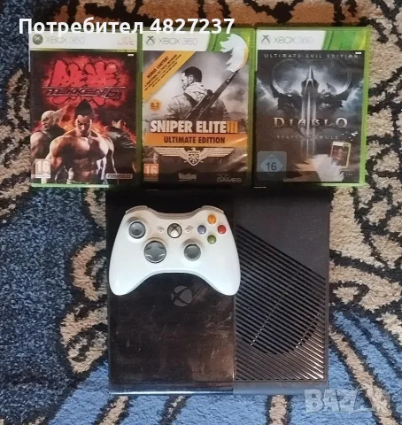 Xbox 360 с контролер и игри 