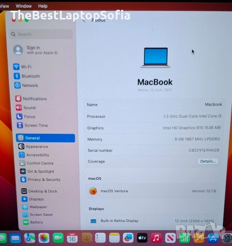 Лаптоп Apple MacBook 1534, снимка 7 - Лаптопи за дома - 54222901