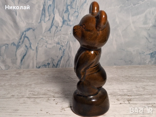 Съветска Руска Керамична Фигура Мечето Миша Олимпиада Москва 80, снимка 4 - Антикварни и старинни предмети - 54617486