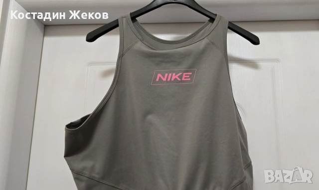  Нов.Дамски оригинален спортен кроп топ Nike Pro Dri-FIT Graphic Crop Tank . , снимка 5 - Корсети, бюстиета, топове - 54577487