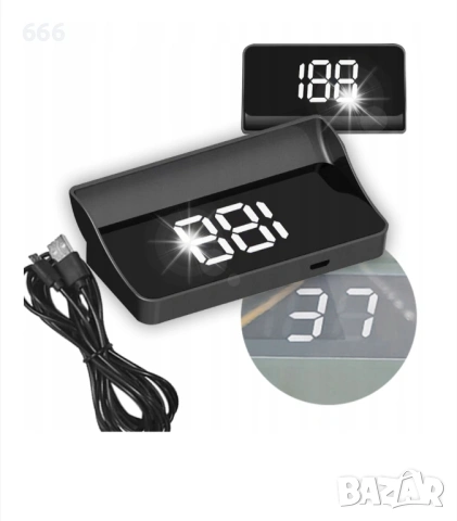 HUD LED проектор за автомобили, GPS дисплей, модерен дизайн, съвместим с BMW, Audi, VW, Skoda