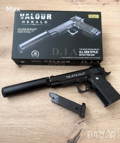 Метални Airsoft Пистолети + 1000 топчета подарък НОВИ МОДЕЛИ, снимка 4 - Други - 54780756