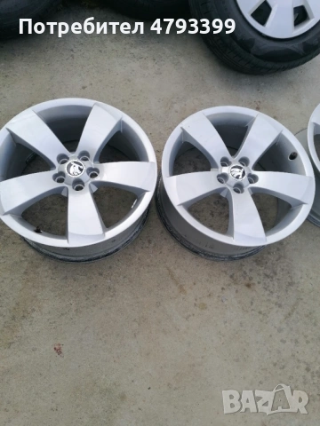 Джанти 5х100х17  оригинални за Skoda. , снимка 2 - Гуми и джанти - 54170637