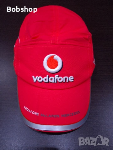 MERCEDES VODAFONE MCLAREN CAP LEWIS JENSON HAT ORANGE NEON RACING