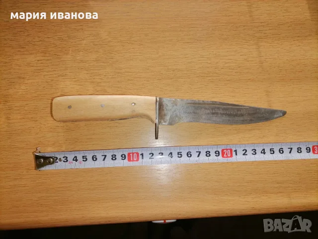 Стар работен нож 4 мм дебело острие, снимка 2 - Ножове - 55456993
