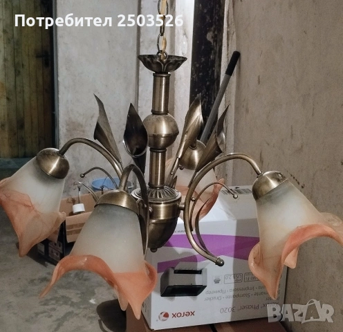 Стари полилей, снимка 3 - Антикварни и старинни предмети - 54914850