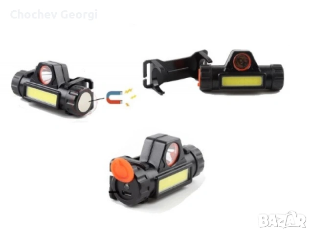 FL 61 Челник с регулируема LED и COB яркост, магнитен клипс и USB зареждане, 100m обхват, 1200mAh, снимка 12 - Къмпинг осветление - 54758127