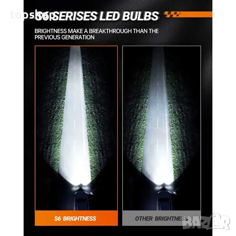 ЧИСТО НОВИ Запечатани LED Крушки SEALIGHT S6 (9005 / HB3) - 70W 18000LM 6500K  , снимка 5 - Аксесоари и консумативи - 55592086