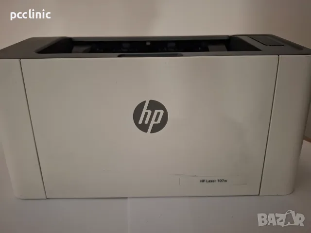 Компактен черно-бял лазерен принтер HP Laser 107w | Wi-Fi | USB | 6м. гаранция