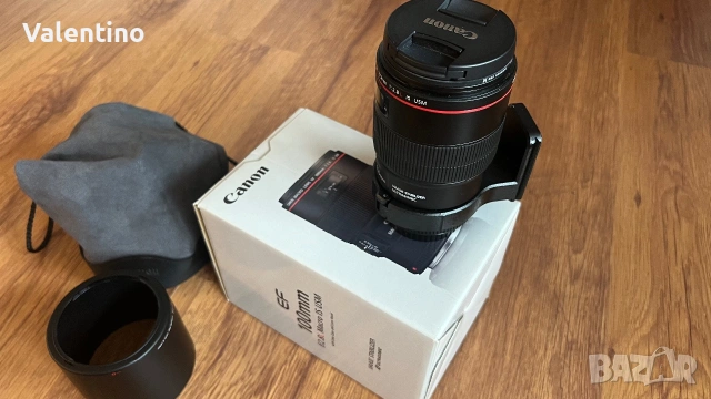 Canon 100 mm macro 2.8 IS USM, снимка 6 - Обективи и филтри - 55102655