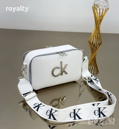 Calvin Klein Нова Дамска Кожена Чанта Различни Цветове 