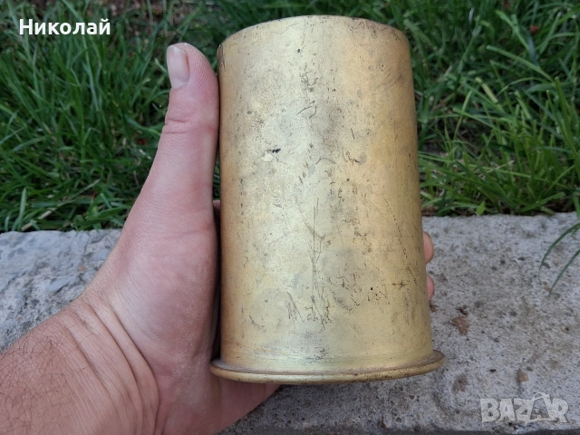 Стара Артилерийска Гилза ПСВ Круп Карлсруе Българска Поръчка, снимка 9 - Антикварни и старинни предмети - 54495577