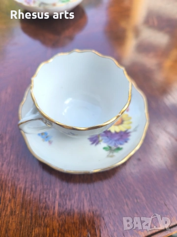 Сет за кафе Meissen в отлично състояние., снимка 3 - Колекции - 54816589