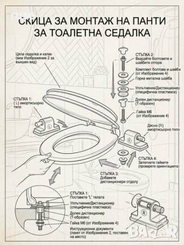 НОВИ! Седалка за тоалетна чиния с плавно затваряне сива, снимка 11 - Други стоки за дома - 54414661