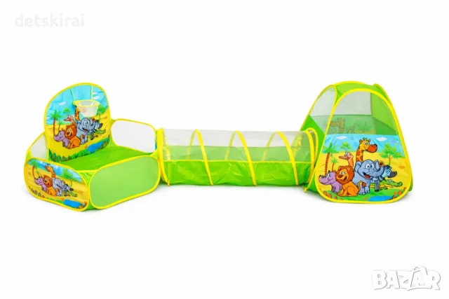 Палатка с тунел и басейн + топки за игра, снимка 6 - Играчки за стая - 55367631