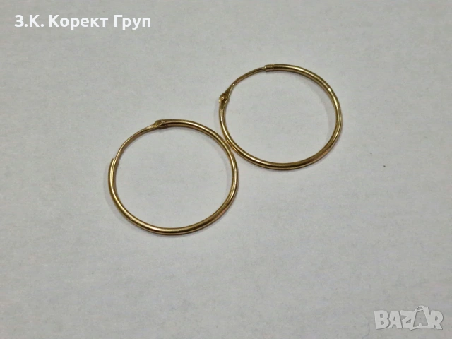 Дамски златни обеци 14К 585 / 2,83 гр., снимка 3 - Обеци - 55272201