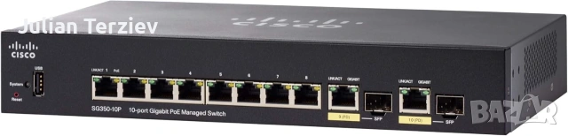 Cisco SG350-8PD управляем суич, managed switch, снимка 2 - Суичове - 55145854