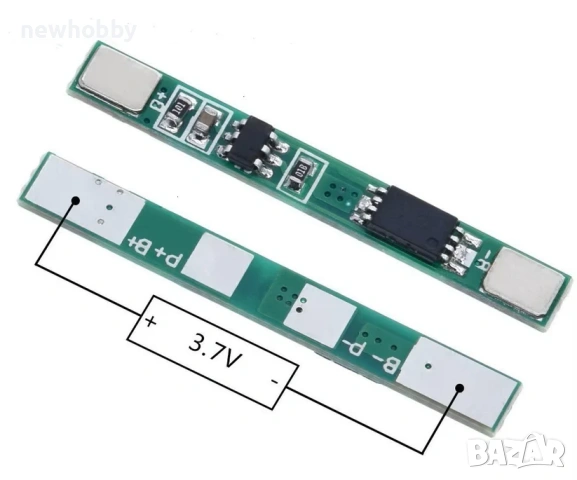 3.7V 3A Li-Ion BMS PCM платка за защита на батерия