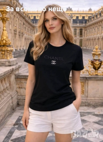 Chanel Дамска Тениска👚Дамска Блуза С Къс Ръкав Шанел - Различни Цветове Код Bal Style57, снимка 5 - Тениски - 54733169