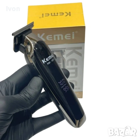 Професионален тример Kemei KM-1745 с LCD дисплей и USB зареждане, снимка 6 - Други стоки за дома - 55184274