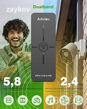 AdaLov CPE882 WiFi 6 WiFi мост за външна употреба, 2.4/5.8 GHz гигабитов безжичен мост, снимка 2 - Друга електроника - 54480628