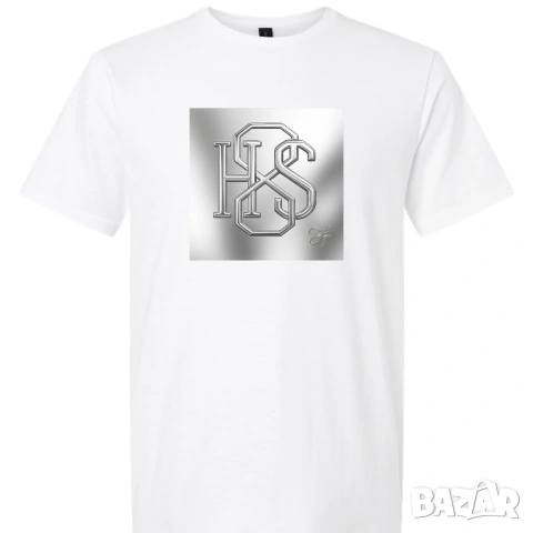 HS/Христо Стойчков, мъжки, дамско, детско, черно, бяло, памучна тениска, футбол