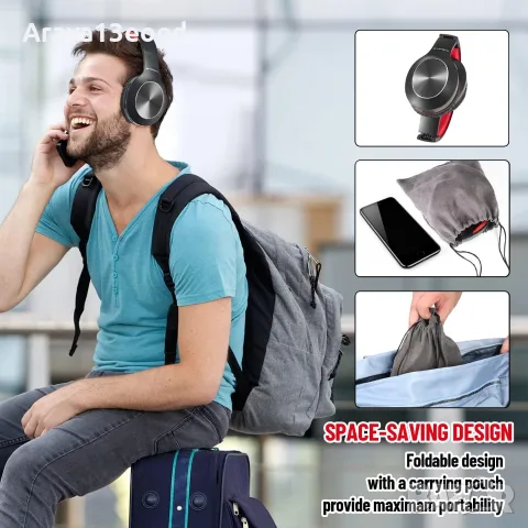 Rydohi Bluetooth Over-Ear Безжични слушалки с микрофон – 68 часа работа, Bluetooth, 3 EQ режима, снимка 7 - Bluetooth слушалки - 55537516