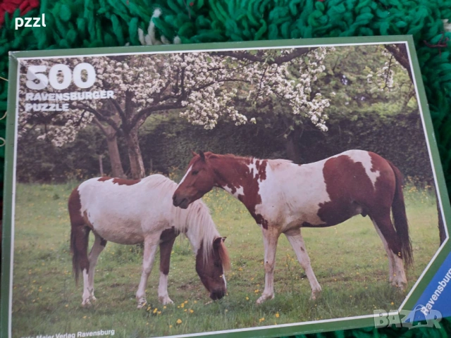 Пъзел "Horses in Spring” Ravensburger 1984г. 500 части