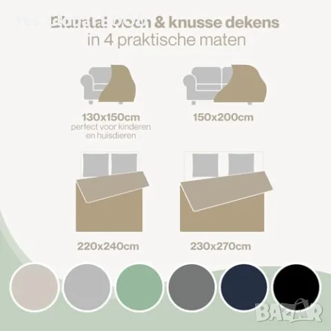 Одеяло Sherpa 220x240 см – меко микрофибърно, зелено/бяло, снимка 6 - Олекотени завивки и одеяла - 55354994