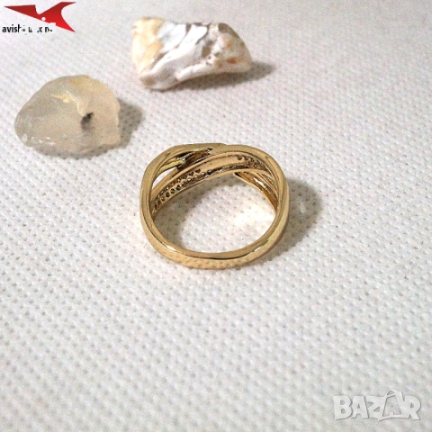 Пръстен с 14К златно покритие 224924, снимка 2 - Пръстени - 54674172