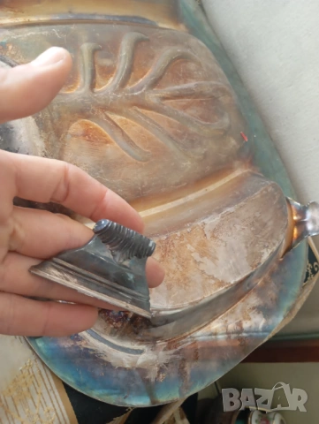 Винтидж посребрен поднос,табла, снимка 6 - Аксесоари за кухня - 54298963