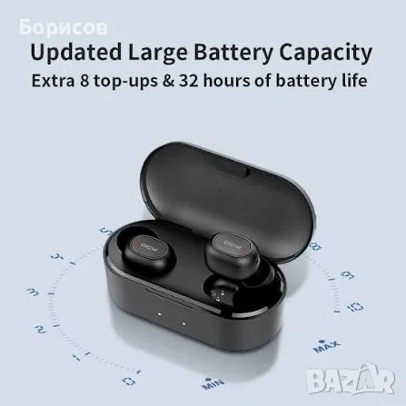 Безжични блутуут слушалки Homscam QCY T2C, снимка 6 - Bluetooth слушалки - 55493978