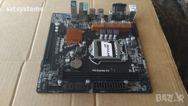 Дънна платка ASRock H110M-DVS R3.0 Socket LGA1151, снимка 6 - Дънни платки - 54962329