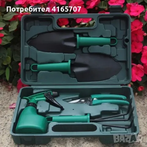 Комплект градински инструменти 5 в 1 с куфар GN4 и Ръчна градинска пръскачка под налягане 5L TV1495, снимка 9 - Градински инструменти - 55618604
