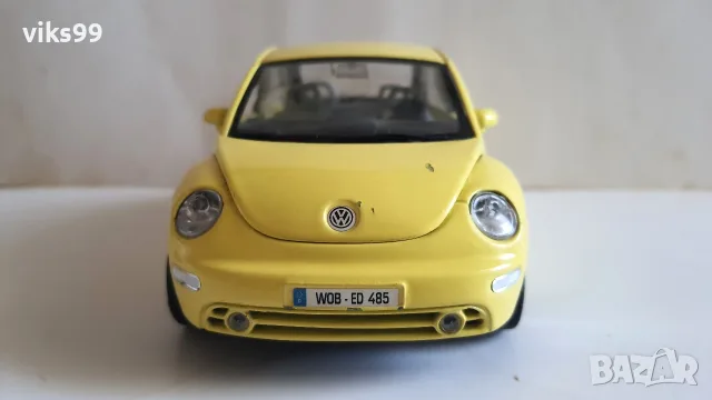 Bburago VOLKSWAGEN New Beetle 1998 MADE IN ITALY 1:24, снимка 9 - Колекции - 55499885