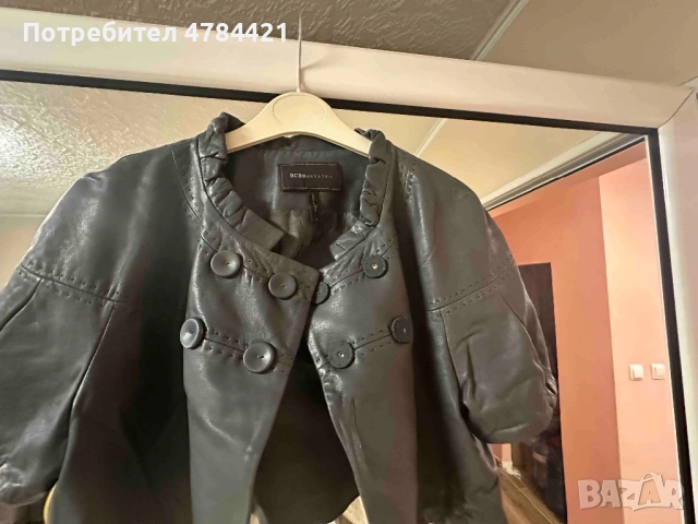 Късо кожено сако много елегантно, снимка 2 - Сака - 54130337