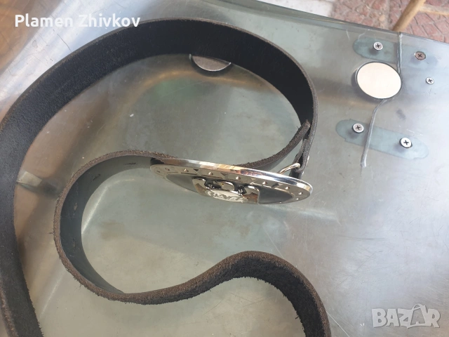 натурална кожа с катарама на известна метъл група , снимка 3 - Чанти - 54111801