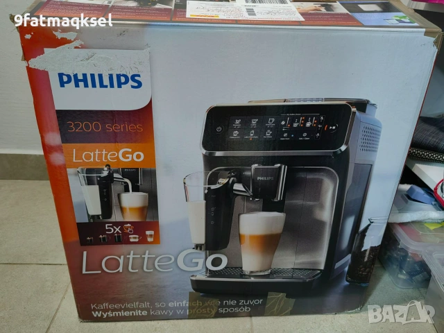 Philips Late Go 3200 - с нова кана за мляко , в оригинален кашон, снимка 3 - Кафемашини - 55168003