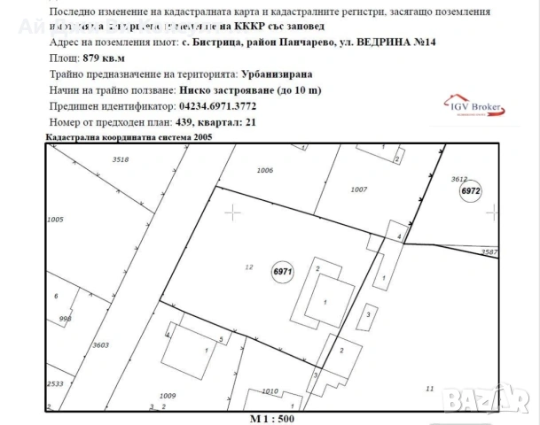 Парцел в с. Бистрица, снимка 3 - Парцели - 54736788