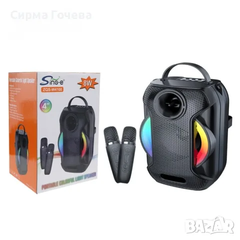 Преносима Bluetooth колонка с два микрофона , снимка 2 - Тонколони - 55540684