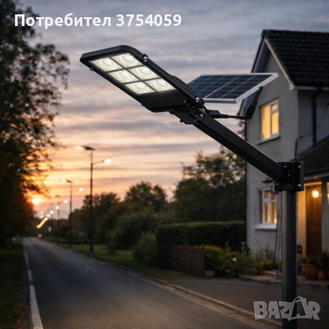 Соларна улична лампа Lylu 2400W с отделен панел и дистанционно управление, снимка 4 - Соларни лампи - 55178694