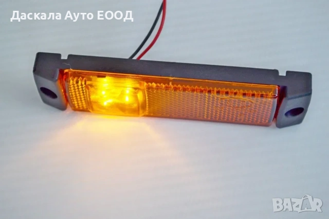 1бр. ЛЕД LED габарити с 4 диода , OРАНЖЕВИ , 12-24V BK200A, снимка 3 - Аксесоари и консумативи - 54447250
