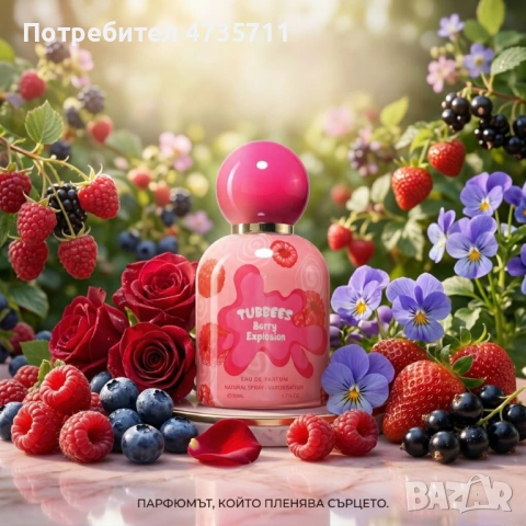 Детски парфюм с плодов аромат с малина, ягода и роза Tubbees Berry Explosion, 50мл, снимка 2 - Унисекс парфюми - 54089402