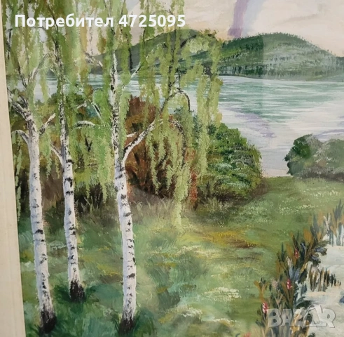 Винтидж авторска картина, снимка 2 - Картини - 54495441