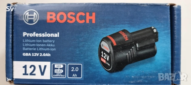 Батерия Bosch GBA 12 V 2.0 Ah