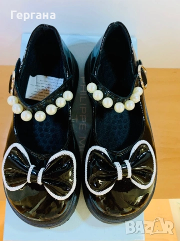 Детски обувки №31 (19 см) – нови, леки, с лепенка и перли, снимка 2 - Детски обувки - 54034262