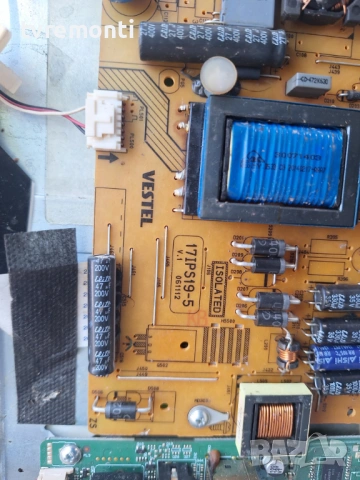 POWER BOARD ,17IPS19-5,V.1 061112 for 32inc DISPLAY VES315UNVL-N01 , Finlux 32F8072-T  , снимка 2 - Части и Платки - 54702920