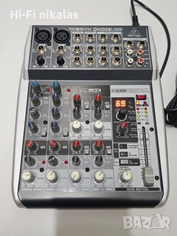 миксер смесител мишпулт процесор ефект BEHRINGER XENYX QX1002 USB Klark Teknik multi FX-processor, снимка 2 - Ресийвъри, усилватели, смесителни пултове - 55313624